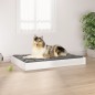 Cuccia per Cani Bianca 91,5x64x9 cm in Legno Massello di Pino Cuccia per Cani Bianca 91,5x64x9 cm in Legno Massello di Pino