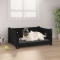 Cuccia per Cani Nera 65,5x50,5x28cm in Legno Massello di Pino Cuccia per Cani Nera 65,5x50,5x28cm in Legno Massello di Pino