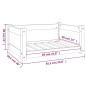 Cuccia per Cani Nera 65,5x50,5x28cm in Legno Massello di Pino Cuccia per Cani Nera 65,5x50,5x28cm in Legno Massello di Pino