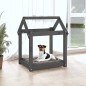 Cuccia per Cani Grigia 61x50x70 cm in Legno Massello di Pino Cuccia per Cani Grigia 61x50x70 cm in Legno Massello di Pino