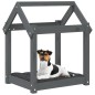 Cuccia per Cani Grigia 61x50x70 cm in Legno Massello di Pino Cuccia per Cani Grigia 61x50x70 cm in Legno Massello di Pino