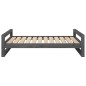 Cuccia per Cani Grigia 105,5x75,5x28 cm Legno Massello di Pino Cuccia per Cani Grigia 105,5x75,5x28 cm Legno Massello di Pino