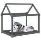 Cuccia per Cani Grigia 111x80x100 cm in Legno Massello di Pino Cuccia per Cani Grigia 111x80x100 cm in Legno Massello di Pino