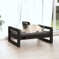 Cuccia per Cani Nera 65,5x50,5x28cm in Legno Massello di Pino Cuccia per Cani Nera 65,5x50,5x28cm in Legno Massello di Pino