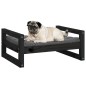 Cuccia per Cani Nera 65,5x50,5x28cm in Legno Massello di Pino Cuccia per Cani Nera 65,5x50,5x28cm in Legno Massello di Pino