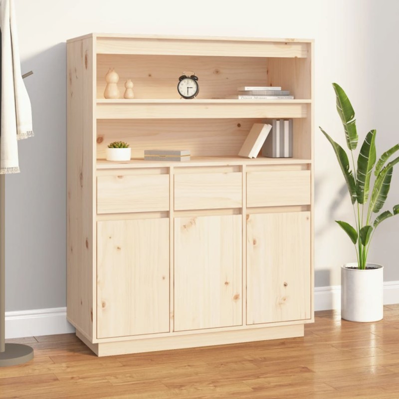 Credenza 89x40x116,5 cm in Legno Massello di Pino Credenza 89x40x116,5 cm in Legno Massello di Pino
