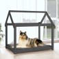 Cuccia per Cani Grigia 101x70x90 cm in Legno Massello di Pino Cuccia per Cani Grigia 101x70x90 cm in Legno Massello di Pino