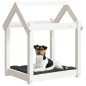 Cuccia per Cani Bianca 61x50x70 cm in Legno Massello di Pino Cuccia per Cani Bianca 61x50x70 cm in Legno Massello di Pino