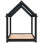 Cuccia per Cani Nera 101x70x90 cm in Legno Massello di Pino