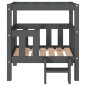 Cuccia per Cani Grigio 65,5x43x70 cm in Legno Massello di Pino Cuccia per Cani Grigio 65,5x43x70 cm in Legno Massello di Pino