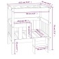 Cuccia per Cani Grigio 65,5x43x70 cm in Legno Massello di Pino Cuccia per Cani Grigio 65,5x43x70 cm in Legno Massello di Pino