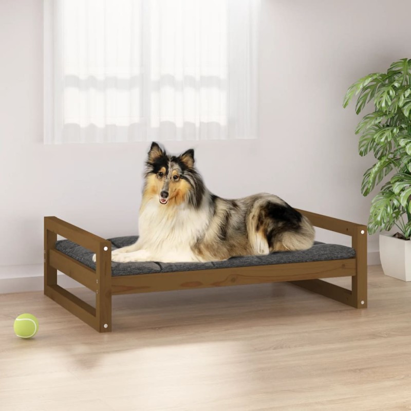 Cuccia per Cani Miele 95,5x65,5x28cm in Legno Massello di Pino Cuccia per Cani Miele 95,5x65,5x28cm in Legno Massello di Pino