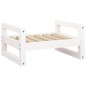 Cuccia per Cani Bianca 55,5x45,5x28cm in Legno Massello di Pino