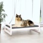 Cuccia per Cani Bianca 95,5x65,5x28cm in Legno Massello di Pino Cuccia per Cani Bianca 95,5x65,5x28cm in Legno Massello di Pino