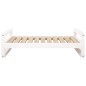 Cuccia per Cani Bianca 95,5x65,5x28cm in Legno Massello di Pino Cuccia per Cani Bianca 95,5x65,5x28cm in Legno Massello di Pino