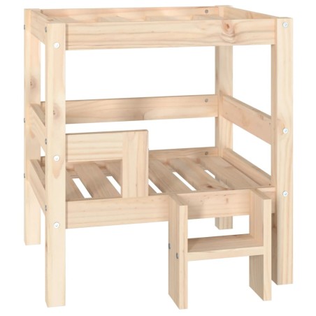 Cuccia per Cani 55,5x53,5x60 cm in Legno Massello di Pino