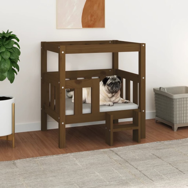 Cuccia per Cani Miele 65,5x43x70 cm in Legno Massello di Pino Cuccia per Cani Miele 65,5x43x70 cm in Legno Massello di Pino