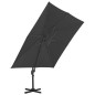 Ombrellone a Sbalzo con Palo in Alluminio 300x300cm Antracite Ombrellone a Sbalzo con Palo in Alluminio 300x300cm Antracite