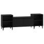 Mobile Porta TV Nero 160x35x55 cm in Legno Multistrato Mobile Porta TV Nero 160x35x55 cm in Legno Multistrato