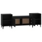 Mobile Porta TV Nero 160x35x55 cm in Legno Multistrato Mobile Porta TV Nero 160x35x55 cm in Legno Multistrato