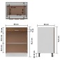 Mobiletto Rovere Marrone 60x46x81,5 cm in Legno Multistrato Mobiletto Rovere Marrone 60x46x81,5 cm in Legno Multistrato