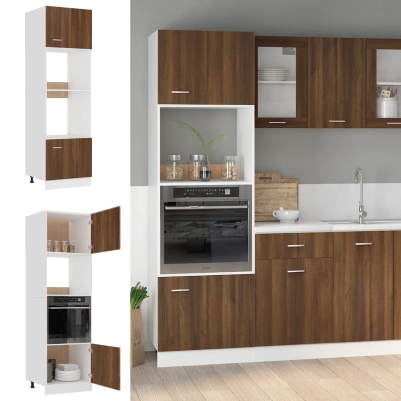 Armadio Microonde Rovere Marrone 60x57x207 cm Legno Multistrato Armadio Microonde Rovere Marrone 60x57x207 cm Legno Multistrato
