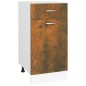 Mobile con Cassetto Rovere Fumo 40x46x81,5 cm Legno Multistrato Mobile con Cassetto Rovere Fumo 40x46x81,5 cm Legno Multistrato