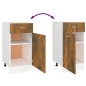 Mobile con Cassetto Rovere Fumo 40x46x81,5 cm Legno Multistrato Mobile con Cassetto Rovere Fumo 40x46x81,5 cm Legno Multistrato