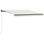 Tenda da Sole Retrattile Manuale con LED 400x300 cm Crema Tenda da Sole Retrattile Manuale con LED 400x300 cm Crema