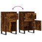 Credenze 2 pz Rovere Fumo 40x35x70 cm in Legno Multistrato Credenze 2 pz Rovere Fumo 40x35x70 cm in Legno Multistrato
