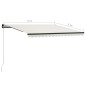 Tenda da Sole Retrattile Manuale con LED 400x300 cm Crema Tenda da Sole Retrattile Manuale con LED 400x300 cm Crema