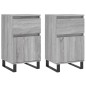 Credenze 2 pz Grigio Sonoma 40x35x70 cm in Legno Multistrato Credenze 2 pz Grigio Sonoma 40x35x70 cm in Legno Multistrato