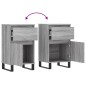 Credenze 2 pz Grigio Sonoma 40x35x70 cm in Legno Multistrato Credenze 2 pz Grigio Sonoma 40x35x70 cm in Legno Multistrato
