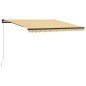 Tenda da Sole Retrattile Manuale e LED 400x300cm Gialla Bianca Tenda da Sole Retrattile Manuale e LED 400x300cm Gialla Bianca