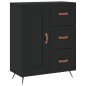 Credenza Nera 69,5x34x90 cm in Legno Multistrato Credenza Nera 69,5x34x90 cm in Legno Multistrato