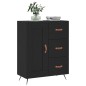Credenza Nera 69,5x34x90 cm in Legno Multistrato Credenza Nera 69,5x34x90 cm in Legno Multistrato