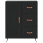 Credenza Nera 69,5x34x90 cm in Legno Multistrato Credenza Nera 69,5x34x90 cm in Legno Multistrato