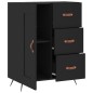 Credenza Nera 69,5x34x90 cm in Legno Multistrato Credenza Nera 69,5x34x90 cm in Legno Multistrato