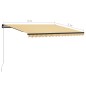 Tenda da Sole Retrattile Manuale e LED 400x300cm Gialla Bianca Tenda da Sole Retrattile Manuale e LED 400x300cm Gialla Bianca