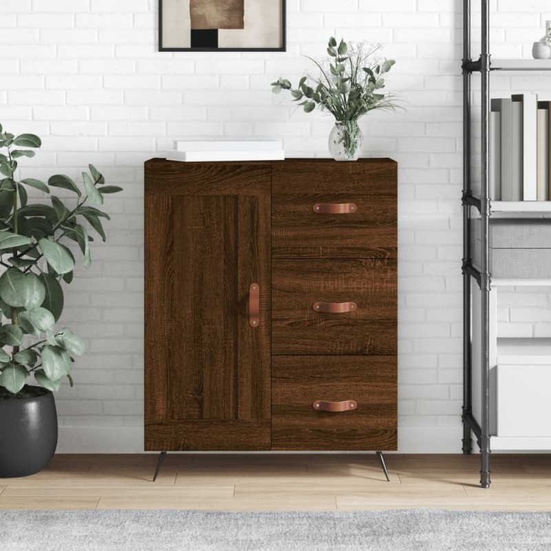 vidaXL Credenza Rovere Marrone 69,5x34x90 cm in Legno Multistrato vidaXL Credenza Rovere Marrone 69,5x34x90 cm in Legno Multistrato