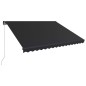 Tenda da Sole Retrattile Manuale con LED 400x300 cm Antracite Tenda da Sole Retrattile Manuale con LED 400x300 cm Antracite