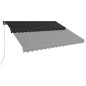 Tenda da Sole Retrattile Manuale con LED 400x300 cm Antracite Tenda da Sole Retrattile Manuale con LED 400x300 cm Antracite