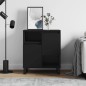 Credenza Nero 60x35x70 cm in Legno Multistrato Credenza Nero 60x35x70 cm in Legno Multistrato