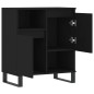 Credenza Nero 60x35x70 cm in Legno Multistrato Credenza Nero 60x35x70 cm in Legno Multistrato