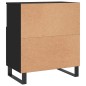 Credenza Nero 60x35x70 cm in Legno Multistrato Credenza Nero 60x35x70 cm in Legno Multistrato