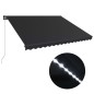 Tenda da Sole Retrattile Manuale con LED 400x300 cm Antracite Tenda da Sole Retrattile Manuale con LED 400x300 cm Antracite