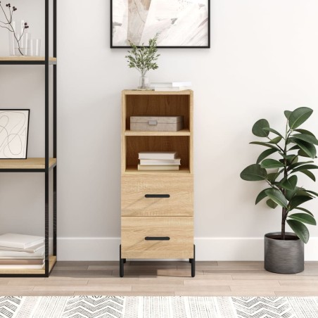 vidaXL Credenza Rovere Sonoma 34,5x34x90 cm in Legno Multistrato