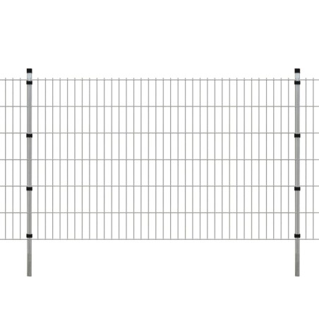 Pali per Recinzione 20 pz Argento 170 cm in Acciaio Zincato