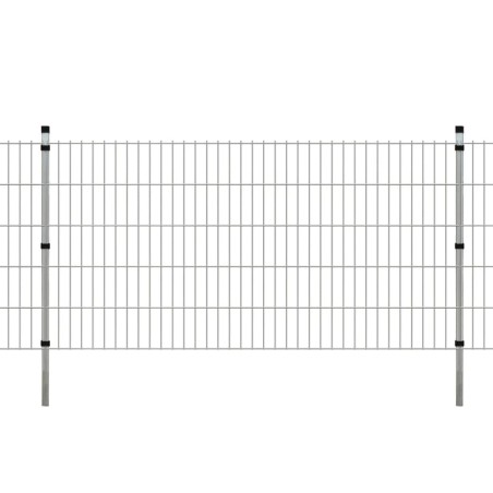 Pali per Recinzione 10 pz Argento 150 cm in Acciaio Zincato