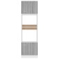 Armadio Microonde Grigio Sonoma 60x57x207 cm Legno Multistrato Armadio Microonde Grigio Sonoma 60x57x207 cm Legno Multistrato